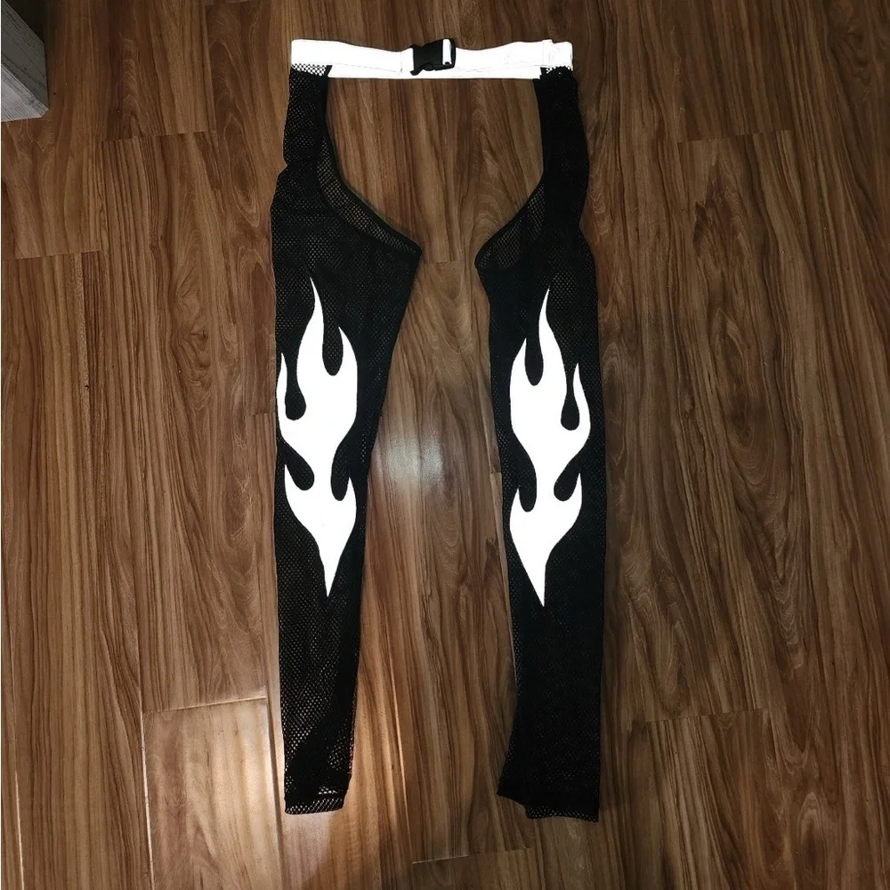 Dolls Kill X Club EXX Mark of The Beast Reflective Chaps NEW